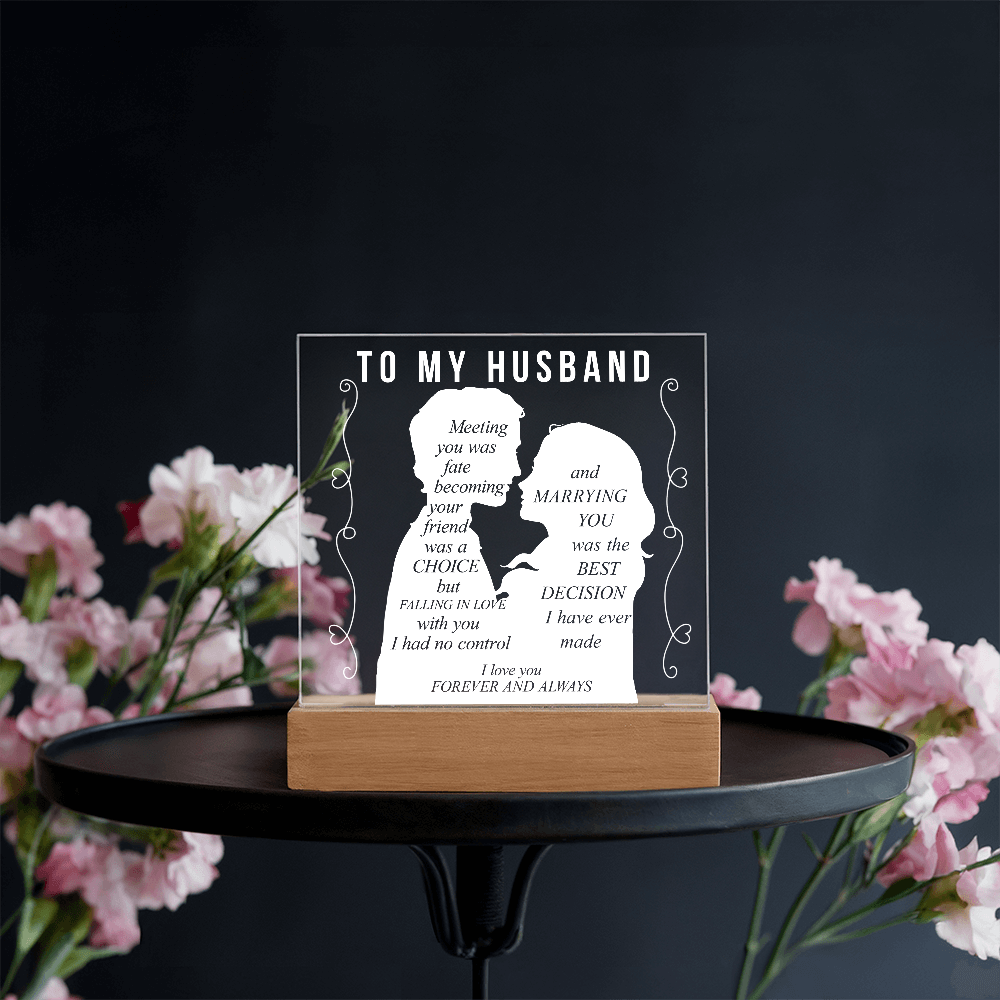To My Husband | Square Acrylic Plaque